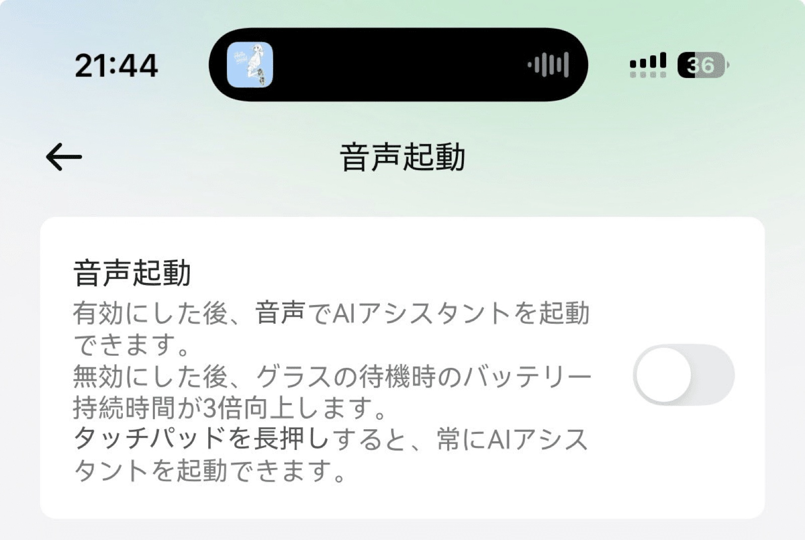 Rokid voice activation settings