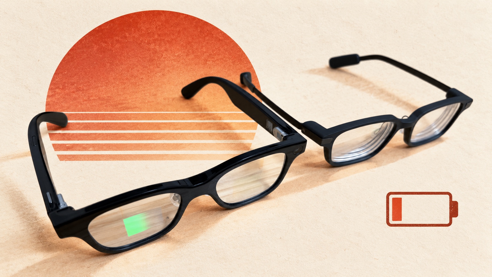 Battery-themed cover based on a hands-on photograph of Rokid Glasses